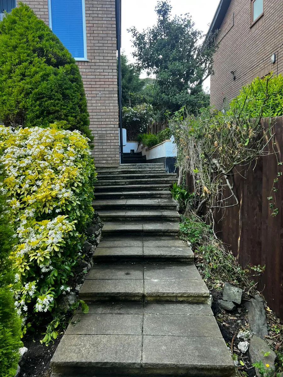 Garden steps cleared and tidy — after clearance